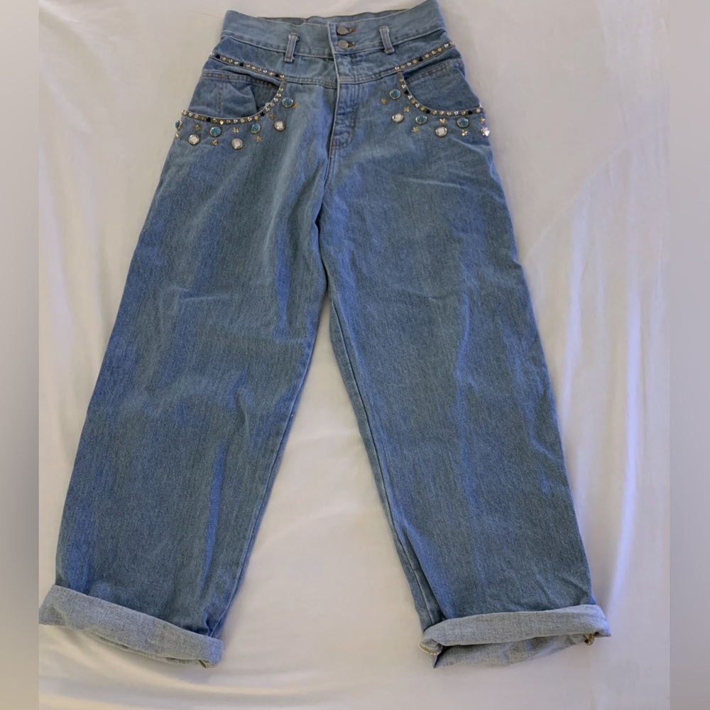 CANDIES Embroidered High Waisted Jeans